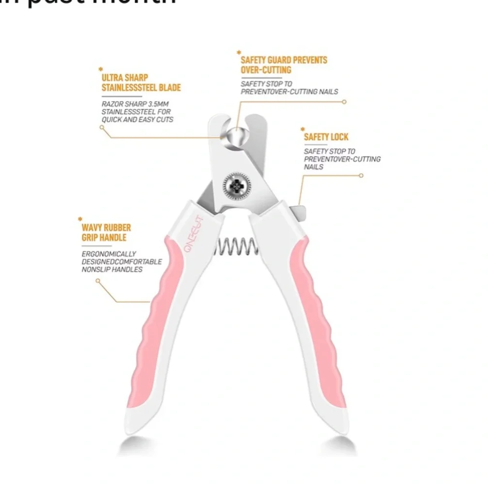 Pink Pet Nail Clippers with File